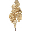 MagicHome Vánoční větvička, s lesními plody, zlatá, 27 cm