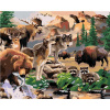 Maľovanie podľa čísel – Divoké zvieratá v údolí (Howard Robinson), 80 × 100 cm, bez rámu a bez nanutia plátna 8596530061342