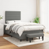 Box spring postel s matrací tmavě šedá 120x200 cm textil Šedá 3136662