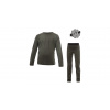 SENSOR MERINO AIR SET dětský triko dl.rukáv + spodky olive green 100