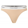Dámske nohavičky Calvin Klein Thong 1P - cedar - Béžový (S)
