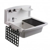 MEREO Multiset Výlevka+rošty+dávkovač+držiak mydla+Háčiky 55x45x20cm PR7181C+7181S+7181D+7181B+7181H