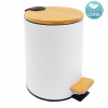 Aqualine BI007 BAMBUS odpadkový koš 5 l biela