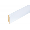 Cezar MDF podlahová lišta - V = 82 mm - biela farba