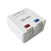 Zásuvka modulárna Solarix pre 2 keystony na omietku biela SXMO-2-0-WH 23100122