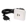 interBär 9016-018.81 3-násobný USB nabíjacia zásuvka do steny Jednodielna sada s USB, s USB-C® IP20 biela; 9016-018.81