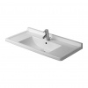 Duravit Starck 3 - Umývadlo do nábytku 850x485 mm, 3 otvory pre batériu prepichnuté, biela 0304800030