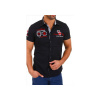 CARISMA košeľa pánska 9002, krátky rukáv, slim fit XL Černá