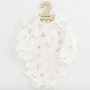 Dojčenské bavlnené body s dlhým rukávom New Baby Zoe Biela 56 (0-3m)