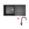 Set Sinks Amanda 990 Metalblack + Vitalia GR