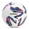 Futbalová lopta OneTeam TB Match biela/modrá/ružová veľkosť 5