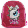 Batoh dětský holčičí Jednorožec 26x28x7cm třpytivý na zip