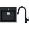 Set Franke T130Č (dřez SID 610 Černá + baterie FC 6051.901 LINA Matná černá) 143.0759.143