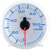 Merač tlaku oleja 0-10 bar - elektrický (52 mm) Super White&Blue