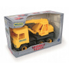 Wader Auto middle Truck jeřáb plast 40 cm žlutý v krabici