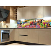 DIMEX | Fototapeta do kuchyne Graffiti KI-180-020 | 180 x 60 cm | viacfarebná + Samolepiace fototapety do kuchyne DIMEX Graffiti KI-180-020 v rozmere 180 x 60 cm