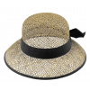Fiebig - Headwear since 1903 Slamený malý cloche s čiernou stuhou - Fiebig Veľkosť: 59 cm (L)