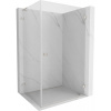 Mexen Lunar-B L, 1-krídlový sprchový kút, pravý, 100 x 80 cm, 8mm číre sklo, brúsená oceľ profil, 832L-100-080-97-00-P