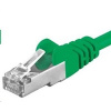 PREMIUMCORD Patch kabel CAT6a S-FTP, RJ45-RJ45, AWG 26/7 0,25m zelená sp6asftp002G