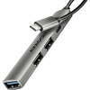 AXAGON 4 porty USB Hub strieborná; HUE-STC