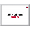 BFHM Plastový rám 35x28cm - strieborný