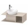 DURAVIT D-Neo závesná skrinka pod umývadlo na dosku Compact, 1 otvorená priehrada vpravo, 800 x 480 x 260 mm, taupe matná, DE491809191