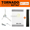 TORNADO CLASIC REŤAZ rotačná komínová kefa čistič komína set 10 m + darček vak zadarmo