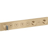 AXOR ShowerSolutions modul termostatu Select 600/90 s podomietkovou inštaláciou, pre 4 spotrebiče (vrchná sada), kartáčovaný bronz, 18357140