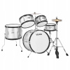 VEVOR 5-dielny bicí set s basovým bubnom 40,6 cm strieborný
