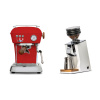 Ascaso Dream PID, Love Red + Eureka Mignon Zero 65 Speedy, CR white