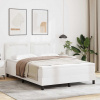 zahrada-XL Rám postele s matracom s matracmi Biela 140 x 190 cm Umelá koža 3339049