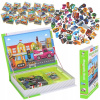 Skladačka Magnetická kniha Magnety Puzzle Vozidlá Autá Doprava 77 ks