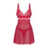 Košieľka Obsessive Cupide Desir Babydoll červená S/M
