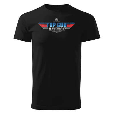 Pánské tričko Top Gun: Maverick - Logo, černé Velikost: L