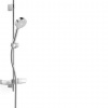 Hansa Basicjet Set sprchovej hlavice, 1 prúd, tyče a hadice, chróm 44780113