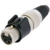 Neutrik NC4FX-HD XLR konektor zásuvka, rovná Pólov: 4 strieborná 1 ks; NC4FX-HD