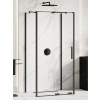 New Trendy Smart Black sprchovací kút 110x90 cm štvorcová čierna matné/priehľadné sklo EXK-4178