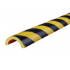Knuffi® ochrana rúrok, typ R50, samolepiaca, dĺžka 1 m, čierna/žltá, vnútorný polomer 50 mm