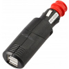 NABÍJAČKA 12V ZÁSUVKA ZAPAĽOVAČA ADAPTÉR DIN, DVOJITÝ USB KONEKTOR SW-MOTECH