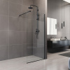 Mereo Novea sprchová stena Walk in Black 110 x 200 cm, sklo 8 mm, EASY CLEAN CK10605HB