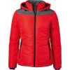 DAIBER JN 1133 / Dámska zimná bunda - red/anthracite melange XXL