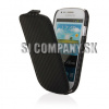 Kožený obal Samsung Galaxy S III Mini – Carbon Flip – čierna