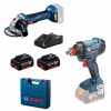 BOSCH GDX 180-LI rázový uťahovák + GWS 180-LI uhlová brúska 2x4,0Ah kufrík