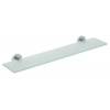 Sapho X-ROUND E sklenená polička, 600x130mm, chróm SPH XR609