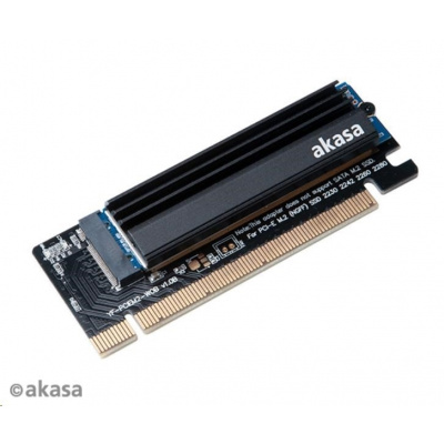 AKASA adaptér M.2 SSD to PCIe adapter card with heatsink cooler AK-PCCM2P-05