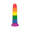 Lovetoy Prider realistické dildo 19 cm dúhové
