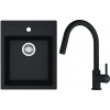 Set Franke T129Č (dřez SID 610-40 Černá + baterie FC 6051.901 LINA Matná černá) 143.0759.141