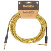 CASCHA Professional Line Guitar Cable, Angled, Tweed Natural, 3 m
