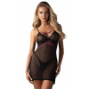Košieľka Obsessive Novenes chemise Farba: Čierna, Veľkosť: XS/S