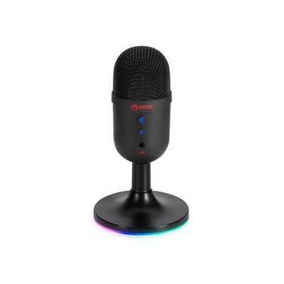 Mikrofón Marvo MIC-06, RGB (MIC-06 BK) čierny